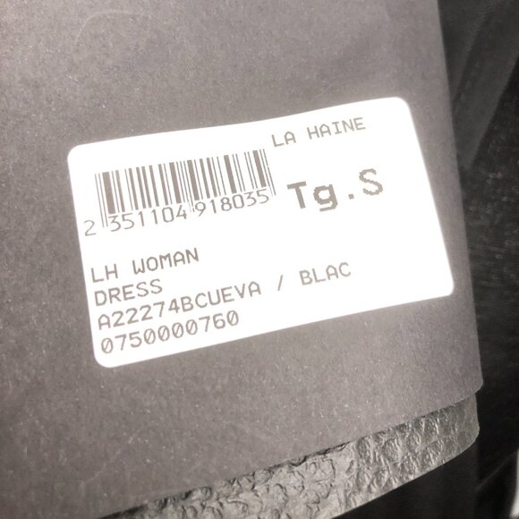 BNWT Unique Black Asymmetric Dress Designer La Haine Inside Us in Small - Picture 12 of 15